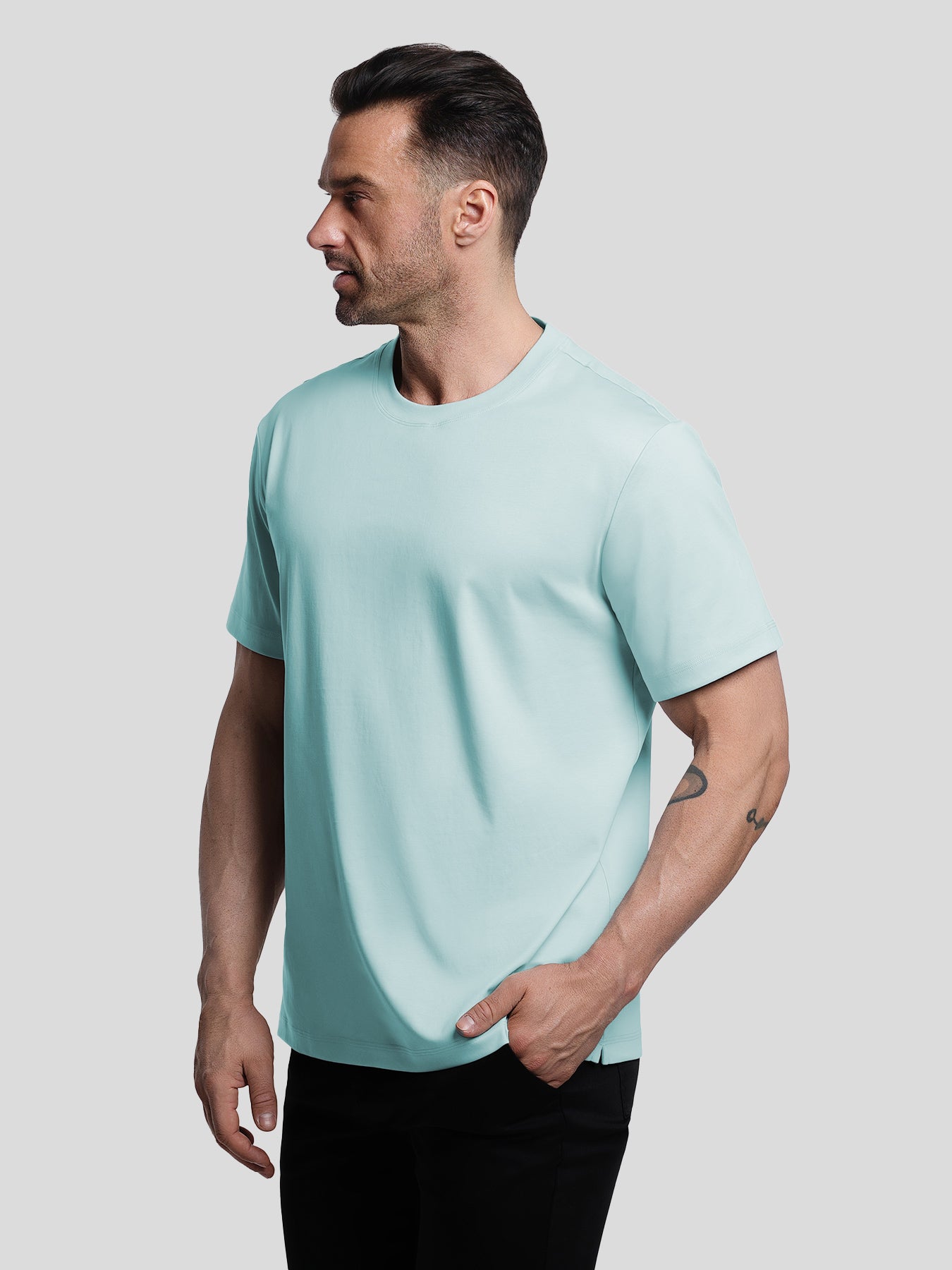 CloudWear 2.0 Split-Hem Short Sleeve Tee: Classic Fit