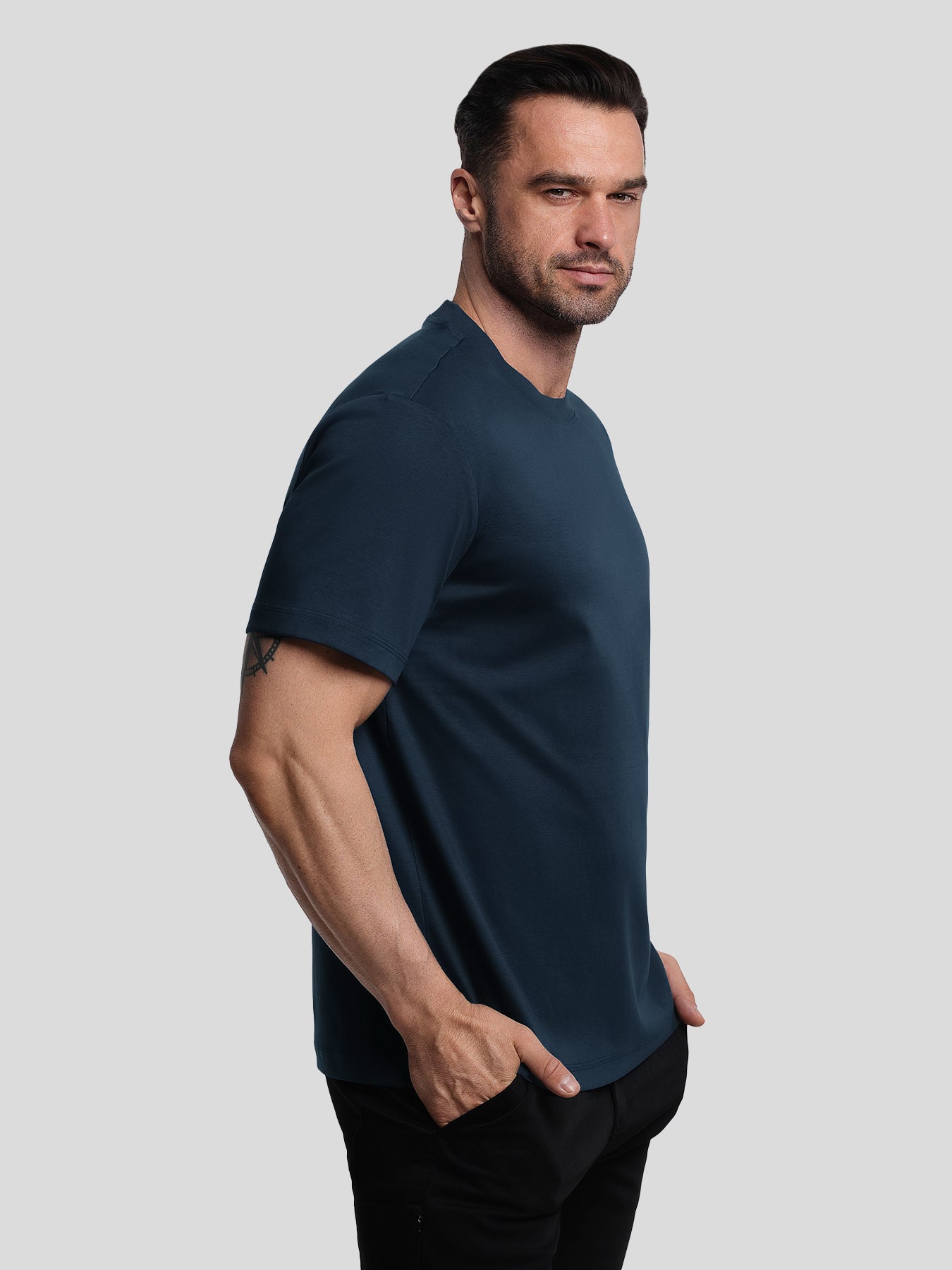 CloudWear 2.0 Split-Hem Short Sleeve Tee: Slim Fit