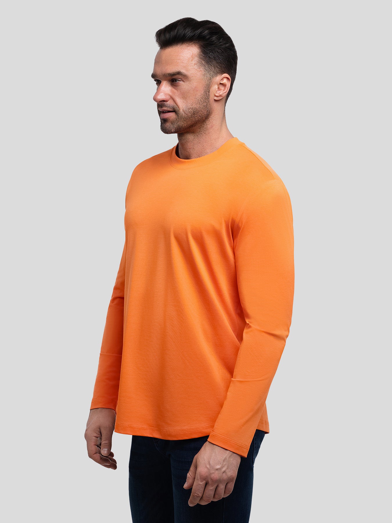 StaySmooth Classic Fit Long Sleeve Curve Hem Tee: 2024 New Colors