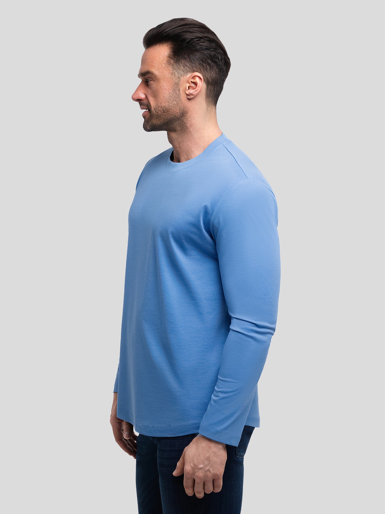 StaySmooth Slim Fit Long Sleeve Curve Hem Tee: 2024 New Colors