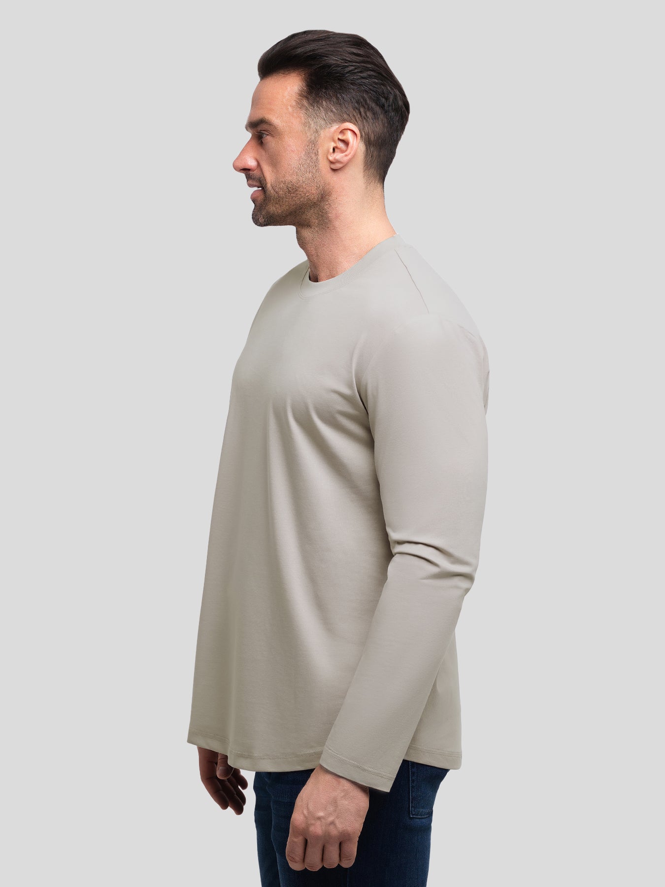 StaySmooth Classic Fit Long Sleeve Curve Hem Tee: 2024 New Colors