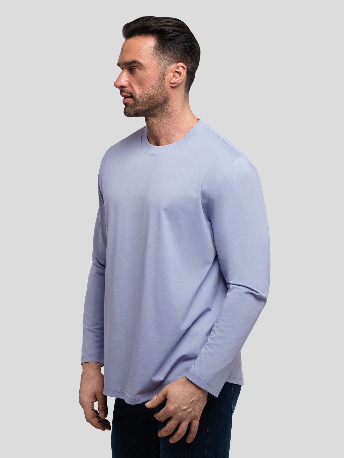 StaySmooth Classic Fit Long Sleeve Curve Hem Tee: 2024 New Colors