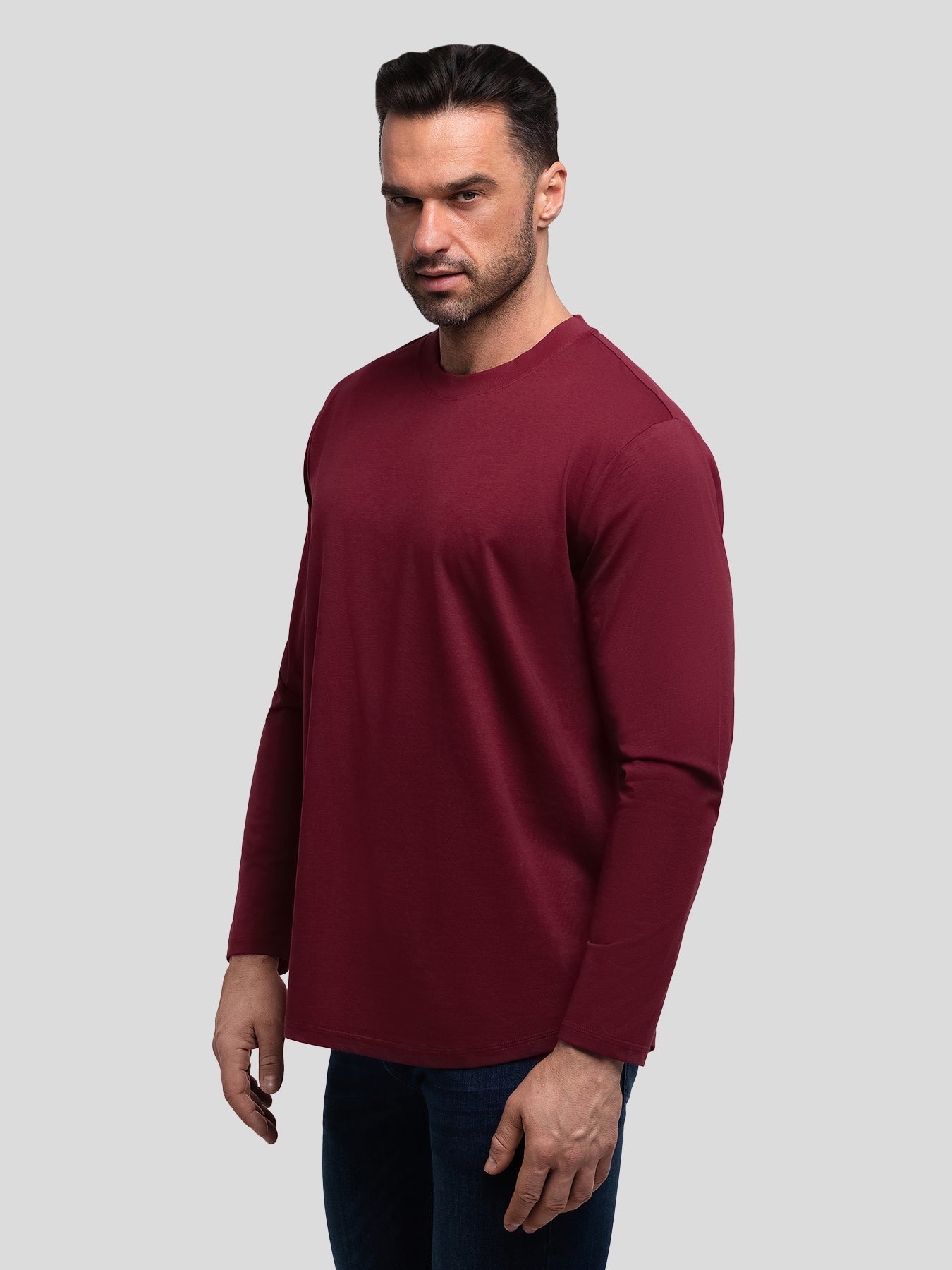 StaySmooth Classic Fit Long Sleeve Curve Hem Tee: 2024 New Colors