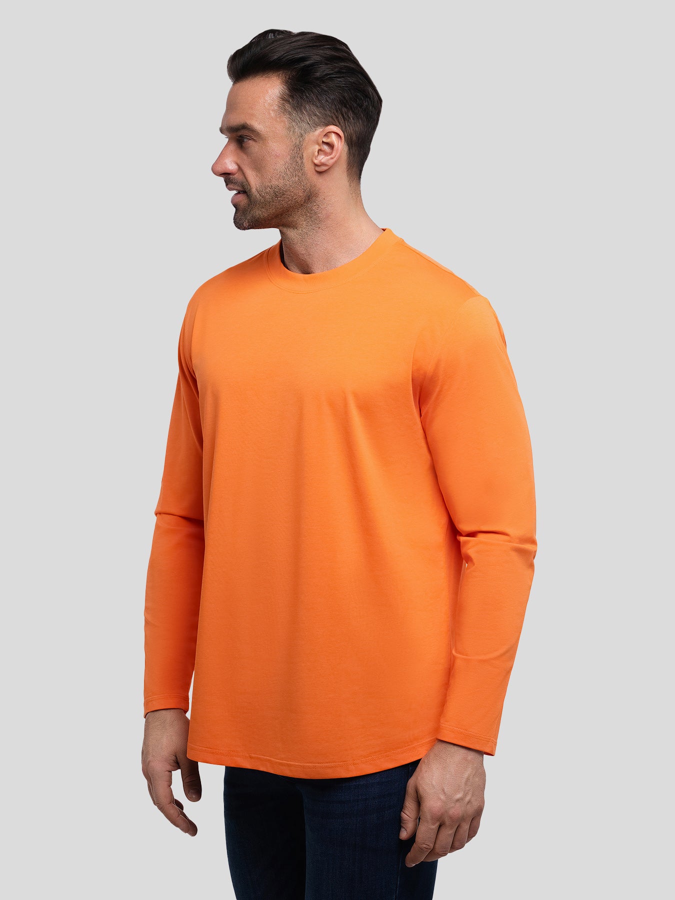 StaySmooth Classic Fit Long Sleeve Curve Hem Tee: 2024 New Colors