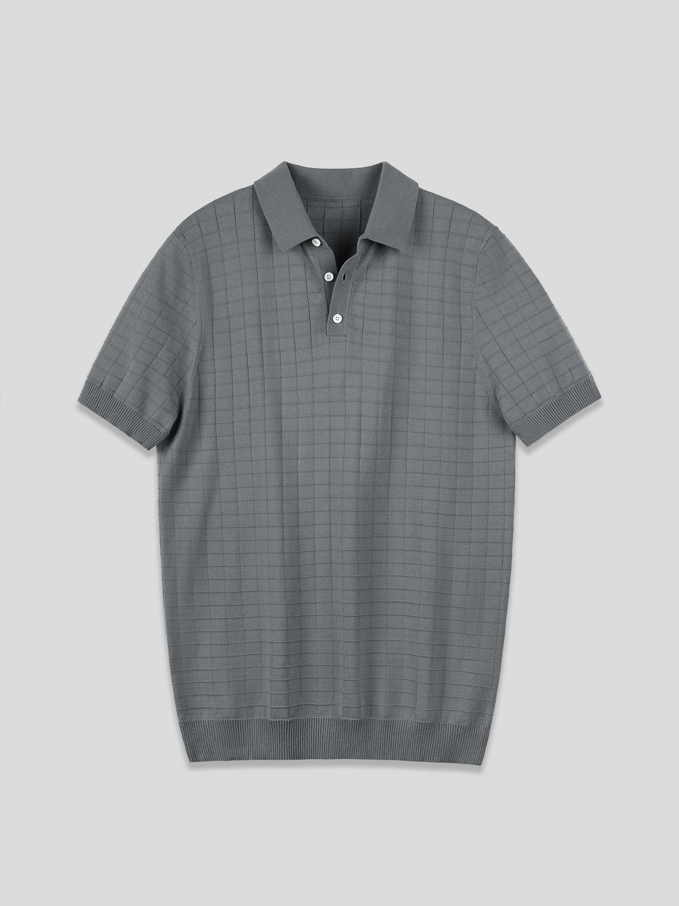 GentleKnit Checkered Short Sleeve Knitted Polo