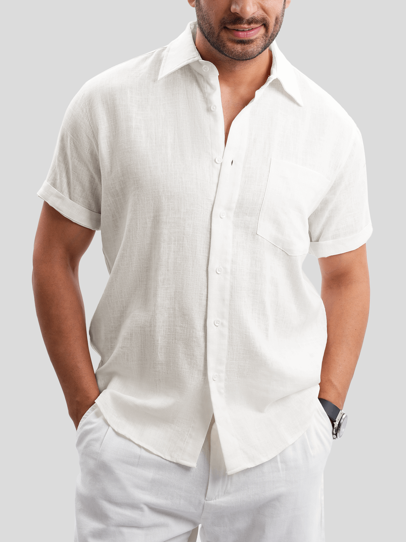 DreamWear Italian Linen Short Sleeve Shirt