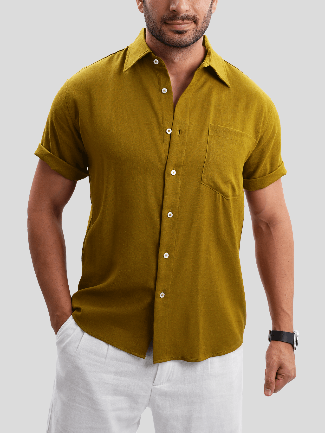DreamWear Italian Linen Short Sleeve Shirt