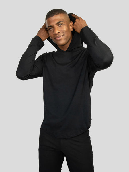 StaySmooth Long Sleeve Hooded Drop-Cut Tee