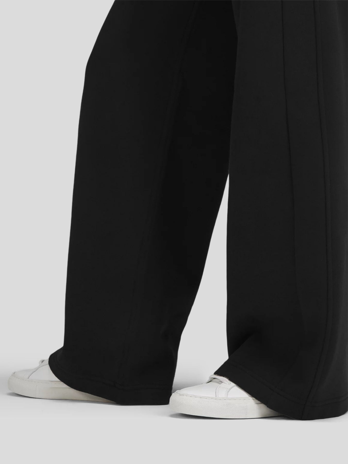 Modal Blend Mid-Rise Wide Leg Pant