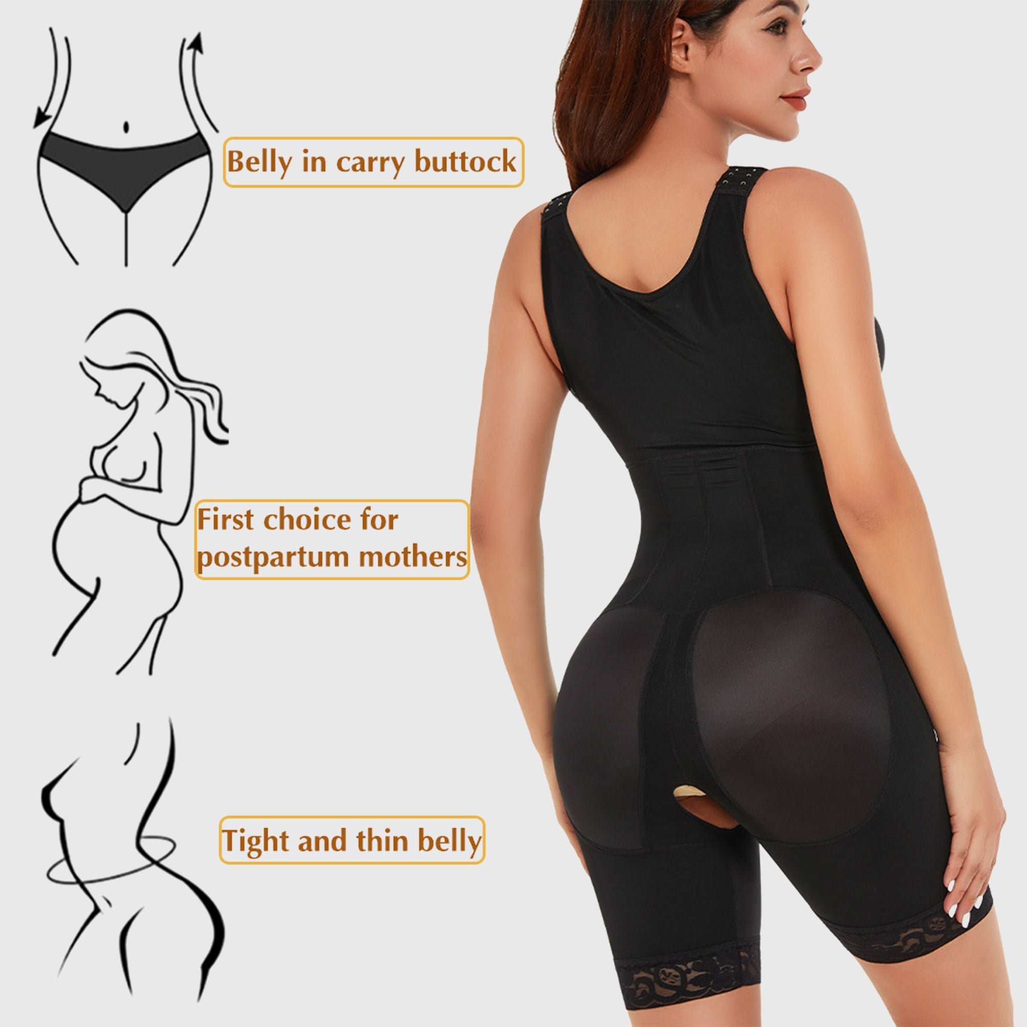 Fioboc Bulges Butt Push Up Shapewear With Bra