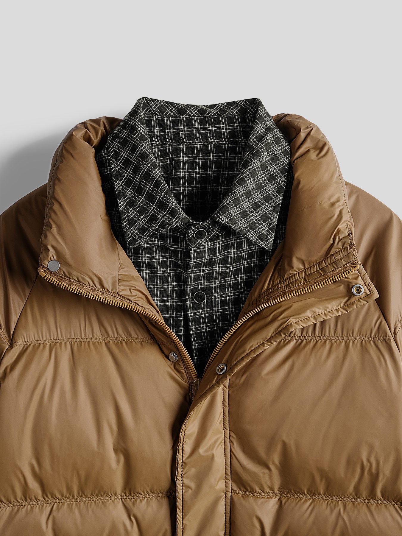 Layered-Effect Down Jacket