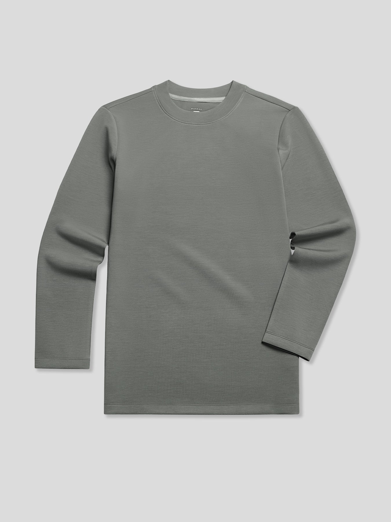 Modal Blend Elbow Patch Long Sleeve Tee:Classic Fit