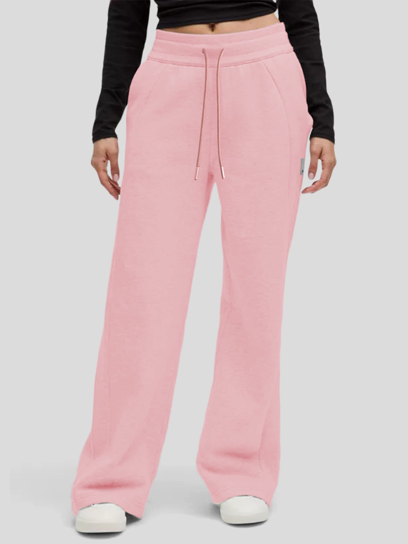 Modal Blend Mid-Rise Wide Leg Pant