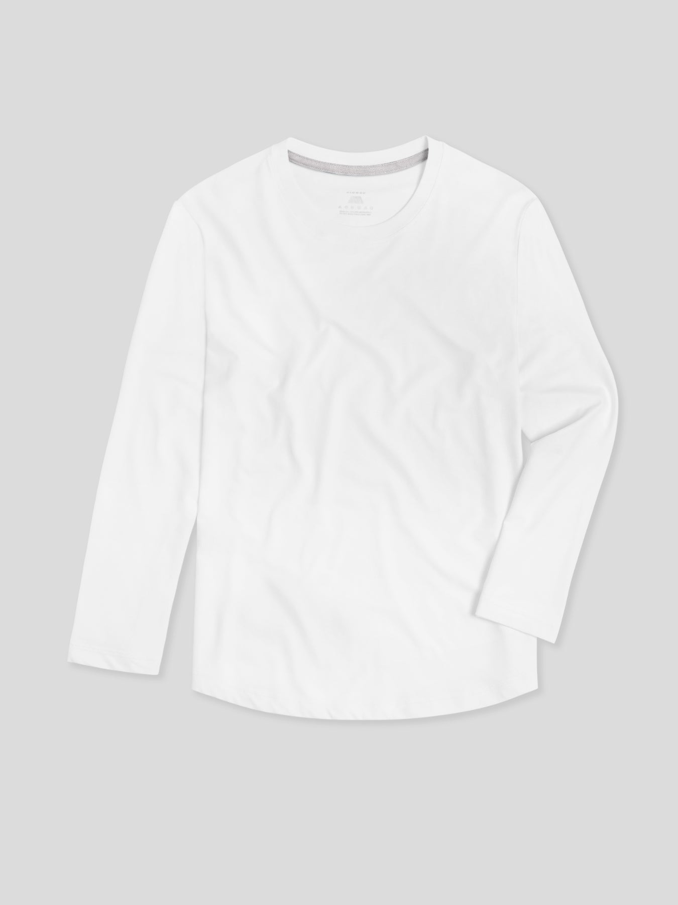 StaySmooth Long Sleeve Curve Hem Tee: Slim Fit