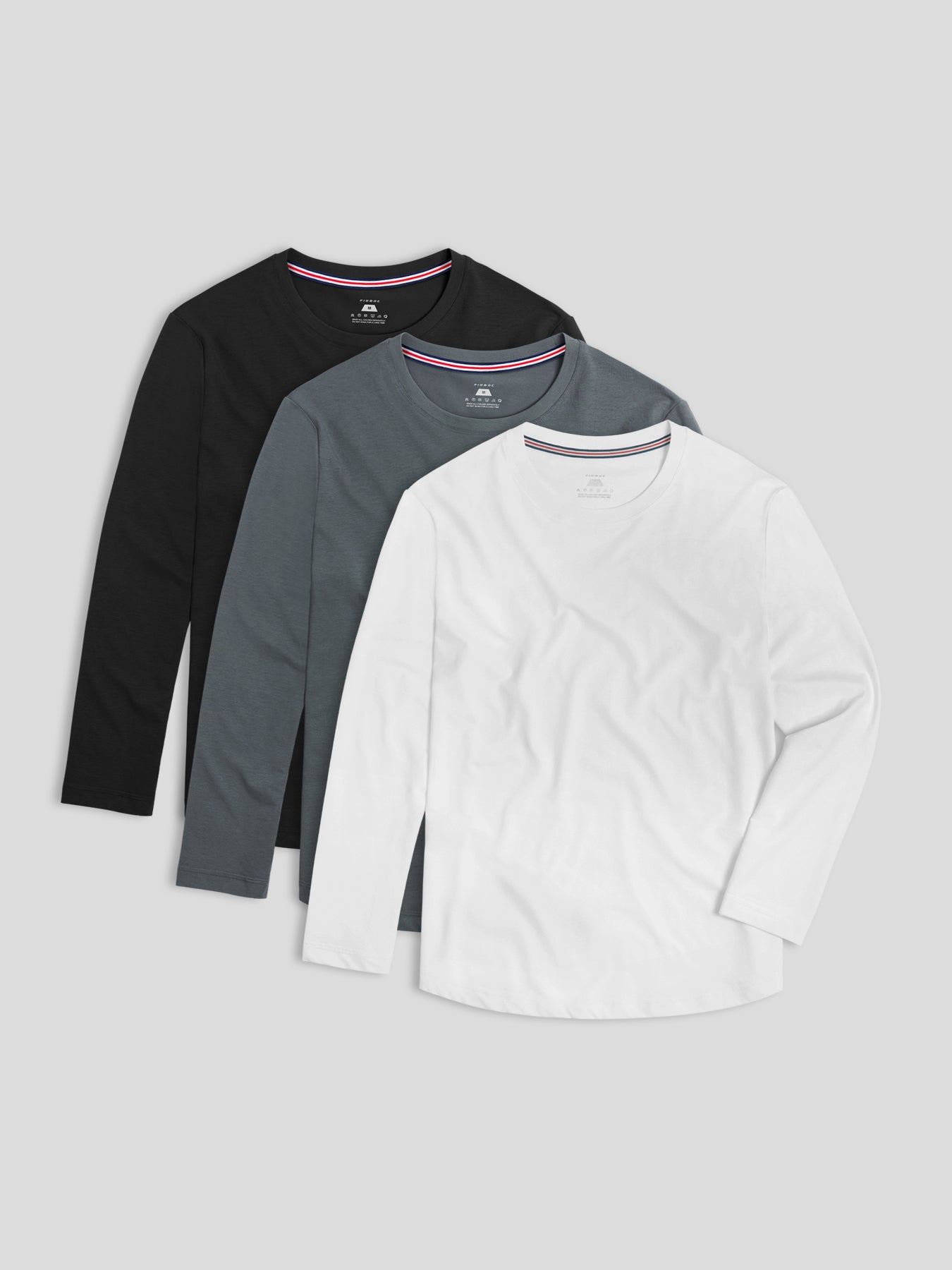StaySmooth Long Sleeve Tee Multicolor 3-Pack: Classic Fit