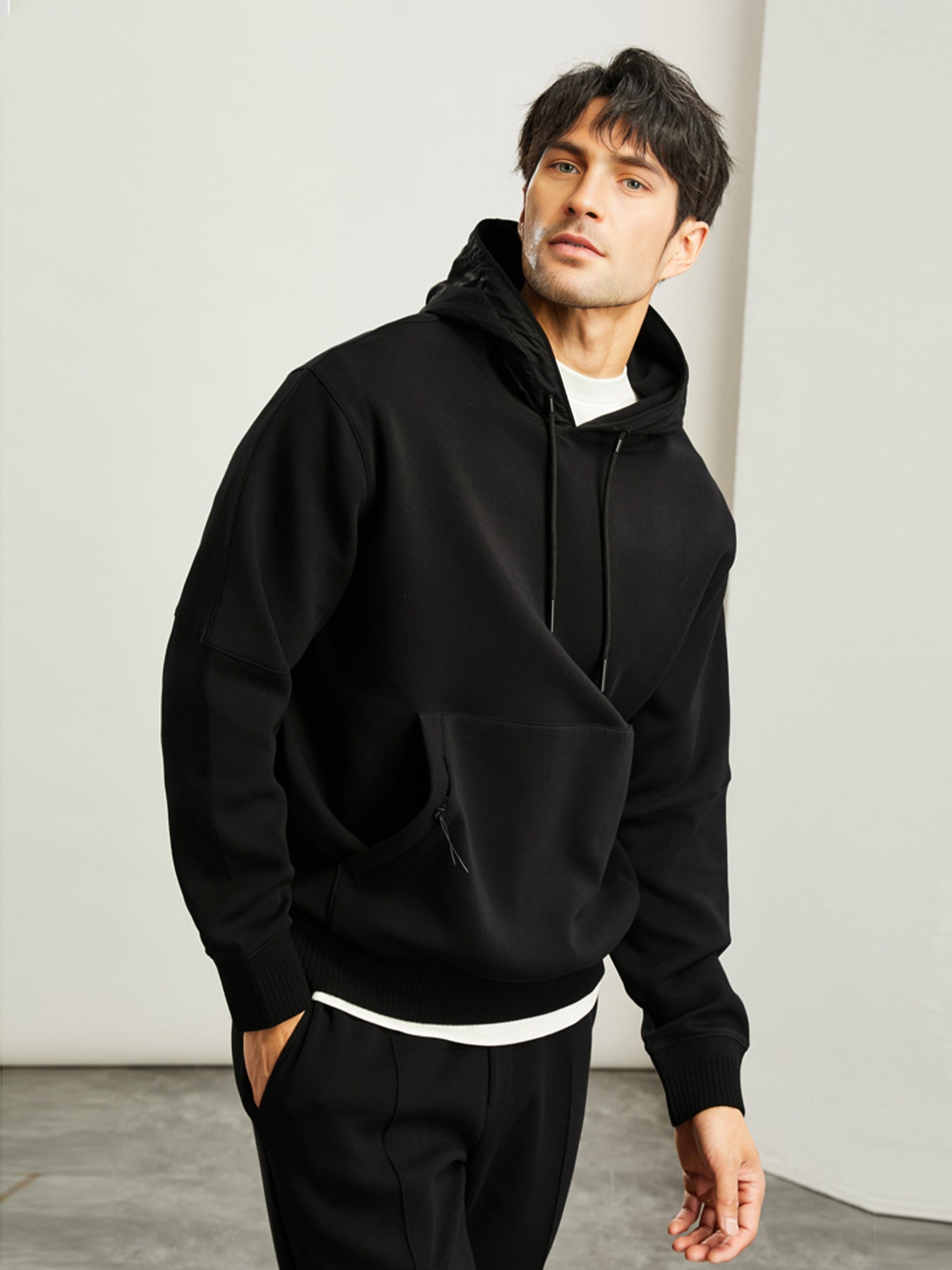 CozySpacer Oversized Kangaroo Pocket Hoodie