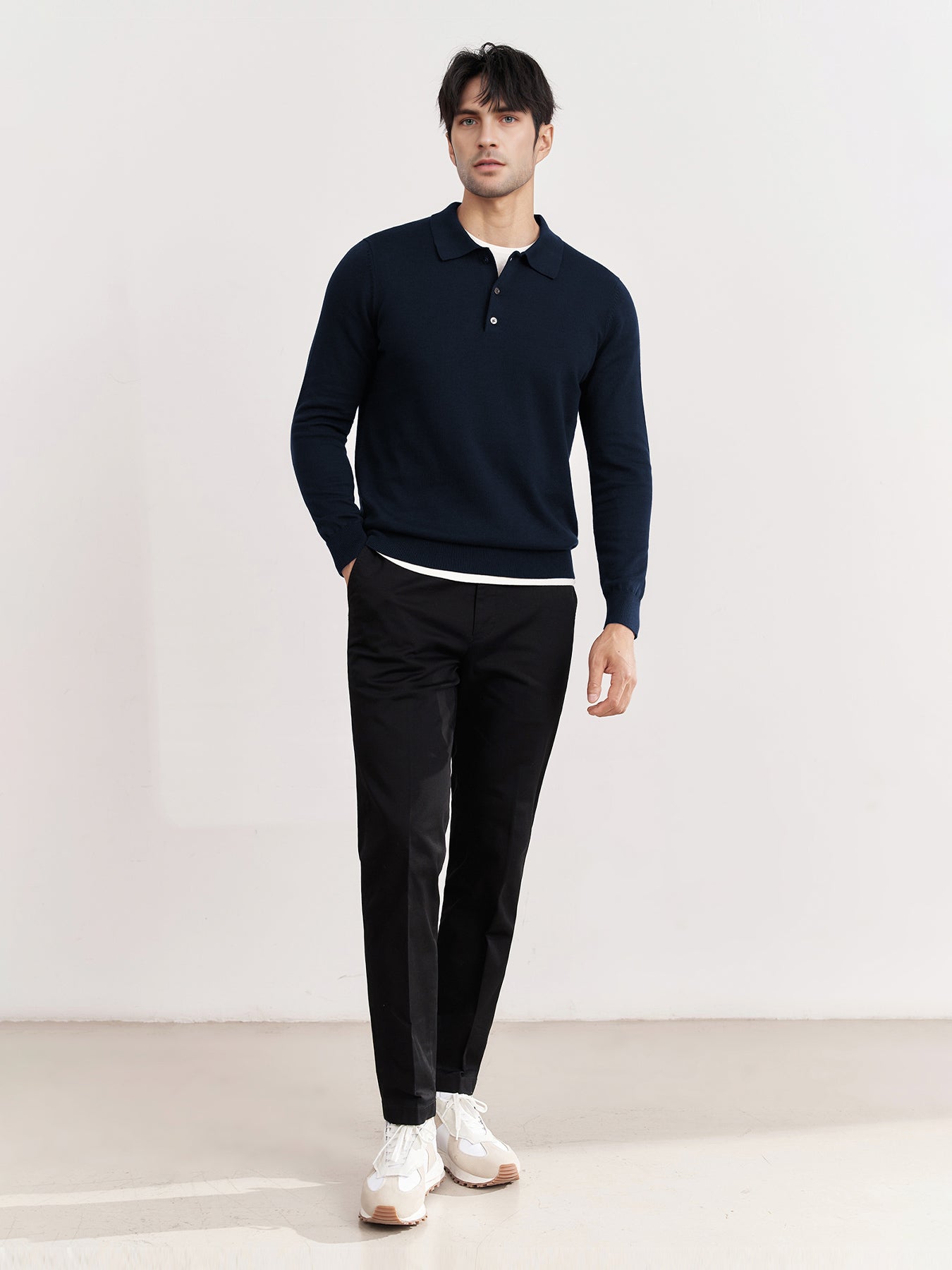 GentleKnit Buttoned Collar Sweater Polo