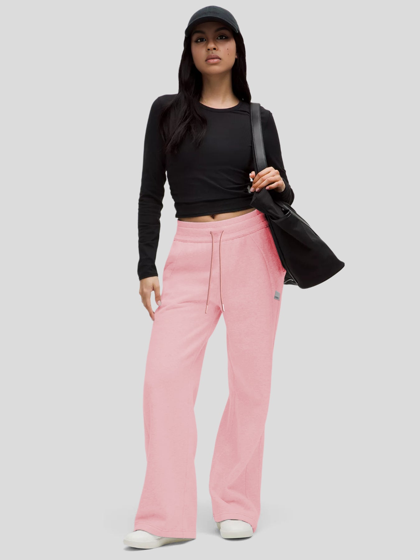 Modal Blend Mid-Rise Wide Leg Pant