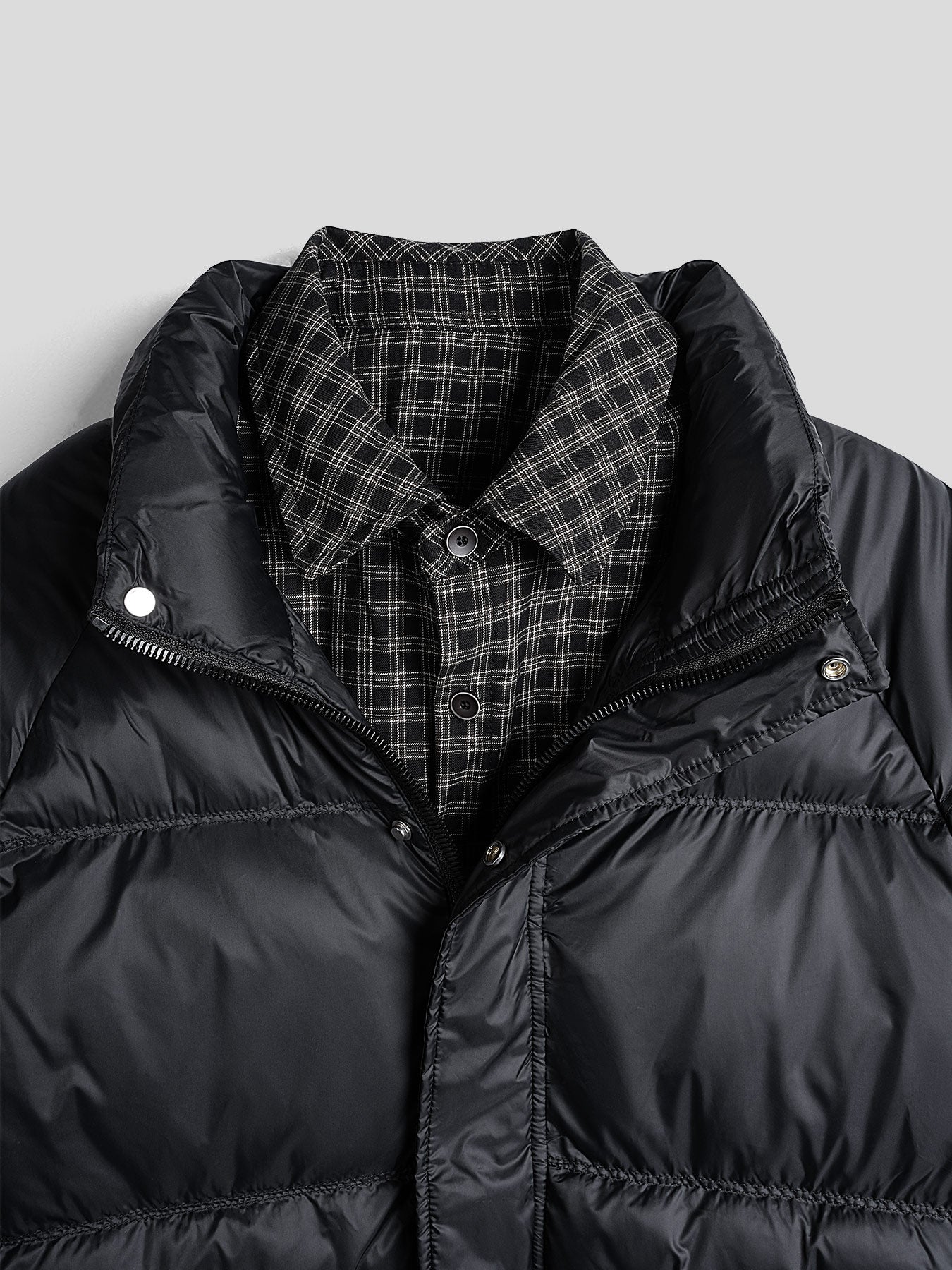 Layered-Effect Down Jacket