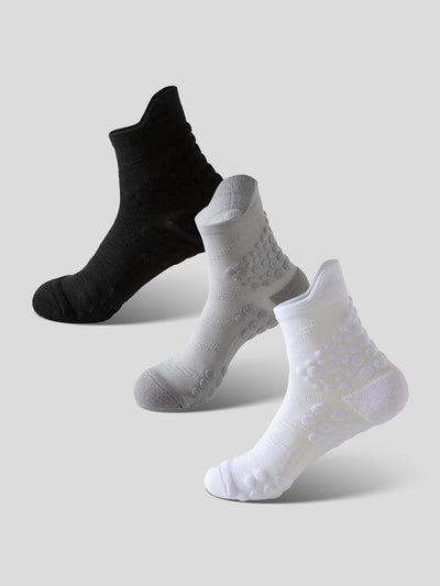 Multicolor Performance Competitive Running Socks 3-Pack