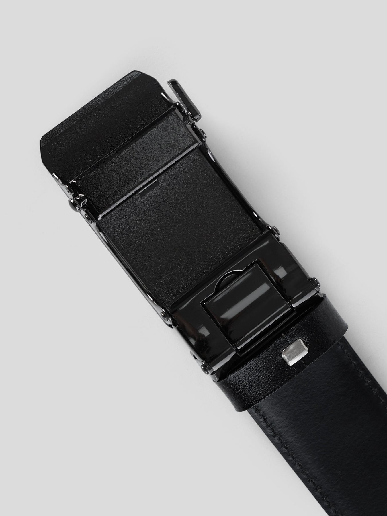 Automatic Buckle Leather Dress Belt