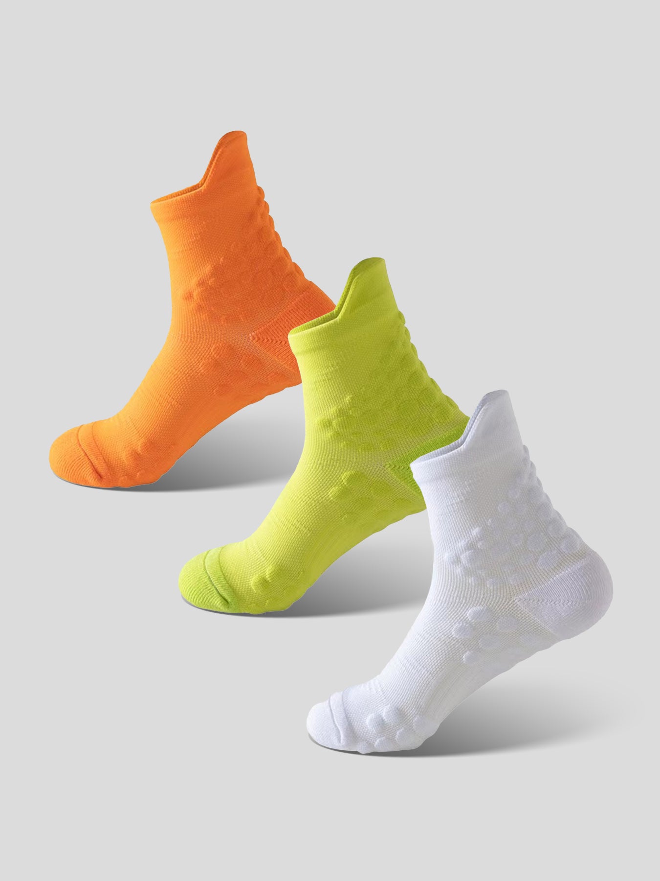 Colorful Performance Competitive Running Socks 3-Pack